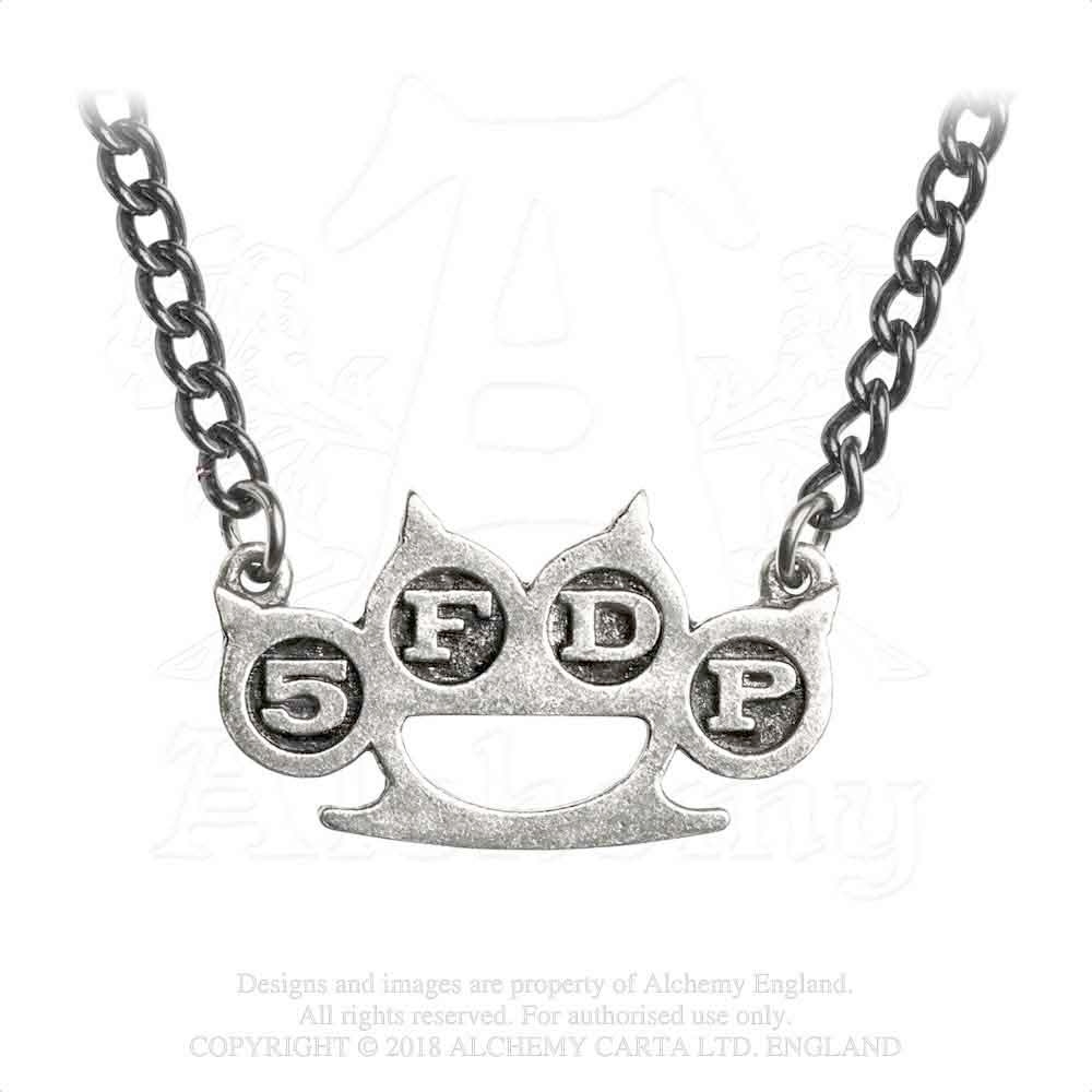 Alchemy Five Finger Death Punch - Knuckle Duster Collier - Couleur argent